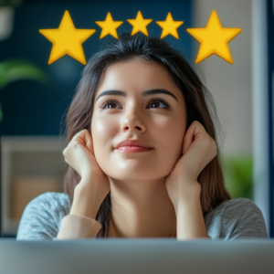 five-star online reviews